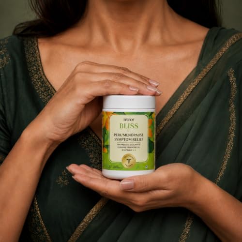 Image of Miror Bliss Menopause Support Tablets for Women | Hormonal Balance, Hot Flashes, Sleep & Mood Support | Ashwagandha, Shatavari, Magnesium | Perimenopause Relief Supplement (30 Tablets)