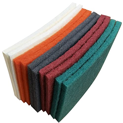 Tonmp 10 Stück 15,2 x 22,9 cm Handpads je 2 Stück grob, mittelfein, superfein, 5 verschiedene Spezifikationen, Sortiment, Allzweck-Scheuerschwämme (10 Stück) Cover