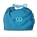 MONBENTO - Bolsa Almuerzo para Bento Box MB Pochette M Denim - Bolsa Porta Alimentos para Fiambrera Poliéster - Ideal para Las Lunch Box MB Original & MB Tresor - Azul