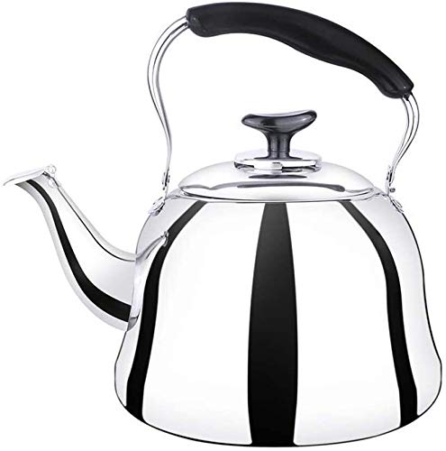Whistling teapot acier inoxydable 2L : cafetière durable de cuisine pour thé et café