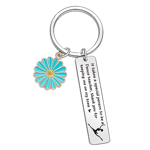 ORZOESD Dance Teacher Keychain Dance Team Gift Dancer Gift BFF Keychain Dancing Jewelry Daughter Keychain, Dance Teacher Appreciation Keychain, Default