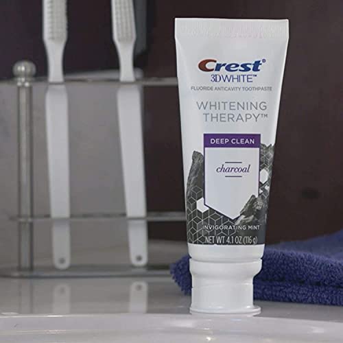 Crest Charcoal 3D White Toothpaste, Whitening Therapy Deep Clean With Fluoride, Invigorating Mint, 4.1 Oz (Pack Of 3) #TOP6