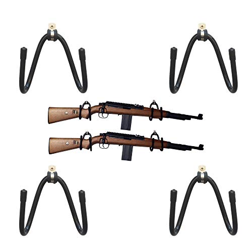 LIUSHUNBAO, Short Gun Wall Rack Rifle Wandhalterung - No Gun No Rifle -Stil 4 Schrauben 4 Haken Cover