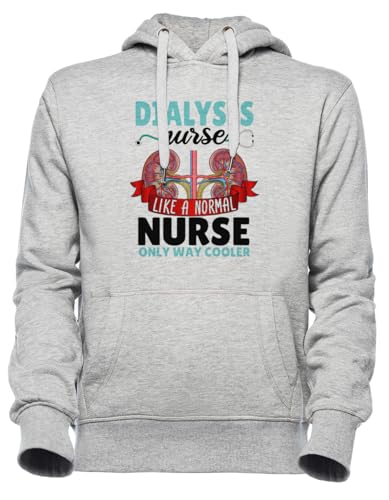 Sweat à capuche Dialysis Nurse la fierté des soignants en néphrologie unisexe gris