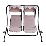 Outsunny 2-Sitzer Hollywoodschaukel Gartenschaukel mit Sonnendach - 3