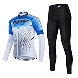 MOXILYN Abbigliamento Ciclismo Set Maglia da Ciclismo invernale Tuta Completo da Uomo,Magl...