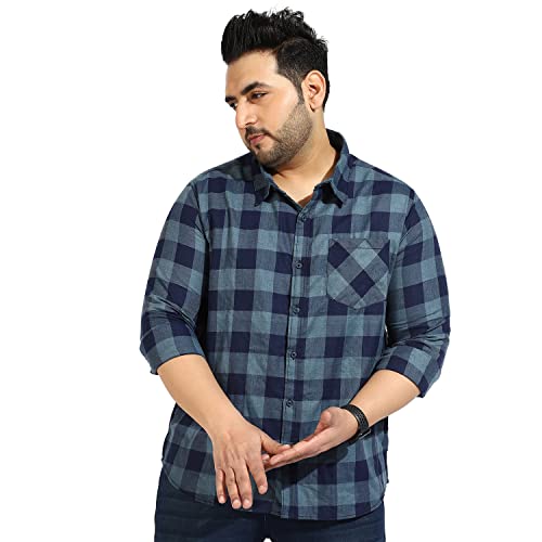 Image of CAHOOT Instafab Plus Men's Button Up Regular Fit Shirt for Casual Wear | Modern Clothing Shirt Crafted with Regular Sleeve, Comfort Fit & High-Performance for Everyday Wear