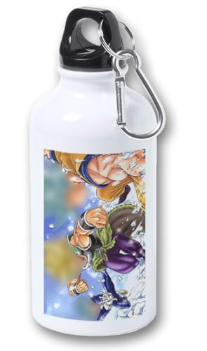MERCHANDMANIA BIDON 400ML METALICO pelicula animacion combate guerreros lucha para viaje y deporte