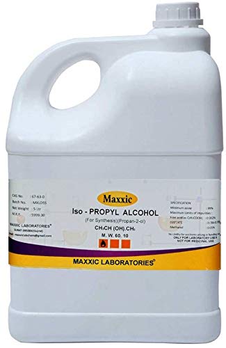 Maxxic Laboratories IPA Iso-Propyl Alcohol 99% 5 Ltrs [(CH3)2-CH-OH] CAS: 67-63-0. (B08RXTC1JP) Amazon Price History, Amazon Price Tracker