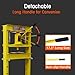 12-Ton Hydraulic Shop Press Heavy-Duty H-Frame Floor Mount Garage Press with Adjustable Table & Steel Plates, Industrial Hydraulic Press (Yellow)