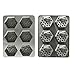 6 Cavity Bee Honeycomb 3D Soap Molds Silicone Mould Tray for Homemade DIY Making Cake Mousse Jelly Candy Chocolate 2Pcs Gray