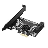 N N.ORANIE PCIe 2.0 x 1 to SATA III 4 Ports Adapter Card Marvell Chipset Non-Raid for IPFS Mining and Adding SATA 3.0 Devices