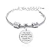 Family New Year Gift Silver Love Heart Round Charm Pendant Bracelet Jewelry for Mother and Daughter 2016