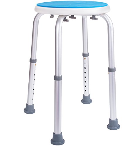 Medokare Padded Round Shower Stool - Shower Seat For Seniors With Tote Bag, Shower Bench Bath Chair For Elderly, Handicap Tub Shower Seats For Adults (White Round Stool) #TOP1