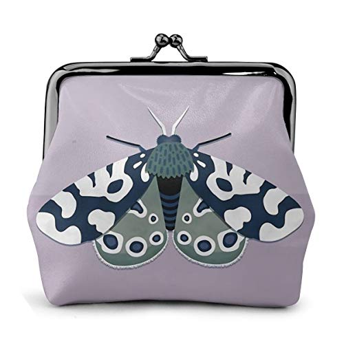 Mod Moths - Navy en Lila Coin portemonnee Womens Portemonnee Kaarthouder Muntentas Koppeling Handtas
