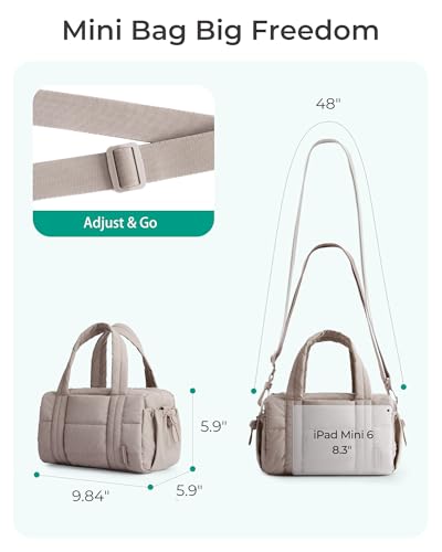 Image of BAGSMART Reiki Gym Bag for Women Puffy Yoga Mat Travel Weekender Duffle Bag