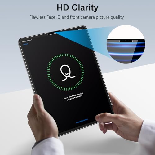 2+2 Pack SPARIN Screen Protector for iPad Pro 12.9 (2022/2021/2020) + Camera Lens Protector, Tempered Glass for iPad Pro 12.9 inch 6th/5th/4th Generation, Support Apple Pencil & Case Friendly by SPARIN - Image 8