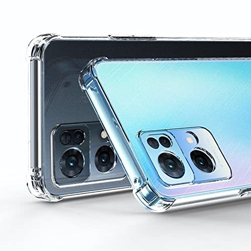 Zubitech Case for OPPO Reno7 Pro 5G Clear Case Cover Soft Flexible Transparent Silicone TPU Back Cover Camera Protection Corner Bumper for OPPO Reno 7 Pro Clear Case (OPPO Reno7 Pro 5G)