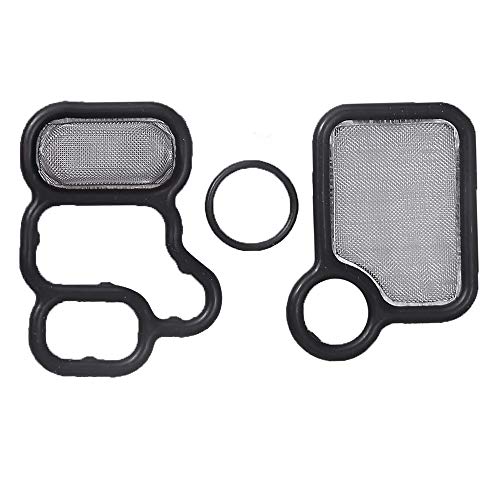 Image of Head Cylinder Solenoid Valve Gasket Set Replacement Compatible with Honda Accord Odyssey Pilot (15815-RAA-A02 15845-RAA-A01)