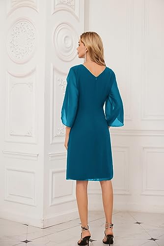 Image of GRACE KARIN Womens Formal Wedding Guest Dress 2026 Chiffon Cocktail Dress Mother of the Bride Dresses Midi Fashion Clothing