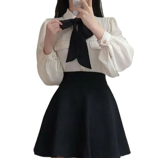 Camisas de oficina de manga larga estilo coreano para mujer