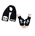 FEIDIAO Undertale Ensemble de Gants écharpe Undertale sans Peluche Garder au Chaud Foulard Doux châles Wraps Gants tactiles Chauds Unisexes (E)