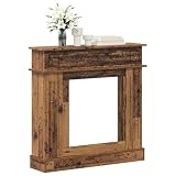 vidaXL Cornice per caminetto in legno anticato, 102 x 26 x 100 cm, moderno, rettangolare, decorazione per interni, design salvaspazio per soggiorno, camera da letto, corridoio