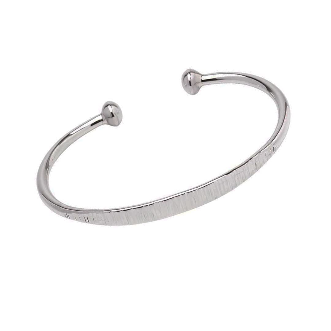 Treasure Bay TreasureBay Pulsera de plata de ley 925, Brazalete para hombre y mujer, Medium, Plata de ley