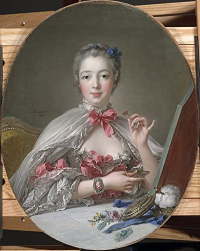 Poster toile François Boucher Madame de Pompadour décoration murale art 58x90 cm