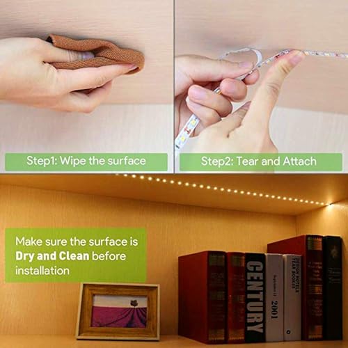 Image of Battery Powered Led Strip Lights - Flexible Ribbon Light, 300 LEDs, Cool & Warm White - 5M / 16.4ft (Yellow)