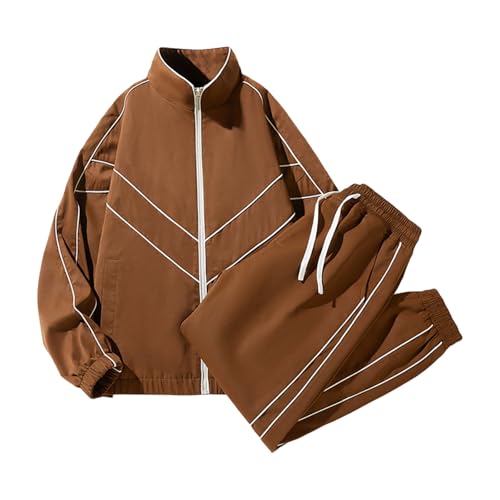 Ensemble veste et pantalon sans capuche homme survêtement automne pour sport extérieur