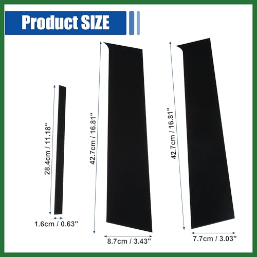 Pegatinas para puerta de coche Lancer Sedan 2008-2017 negro brillante de larga duración 3
