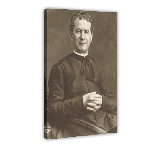 Impression toile Saint Don Bosco portrait déco murale salon 40x61 cm