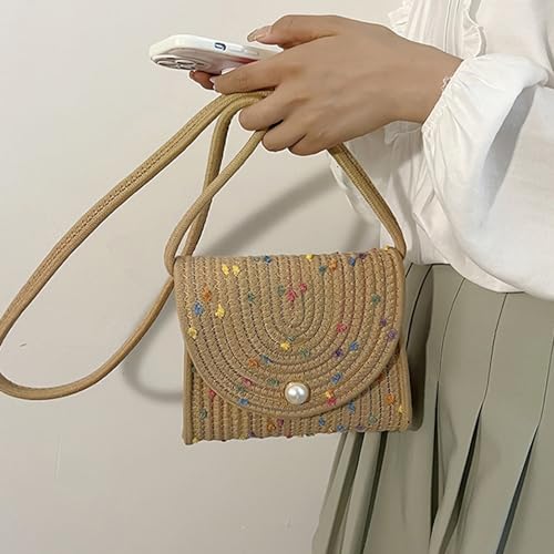 Sac mode épaule en coton de style hobo au design texturé unique - 4