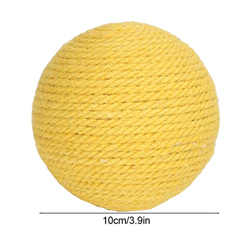 Rascador para gato con bola de sisal Amarillo miniatura 7