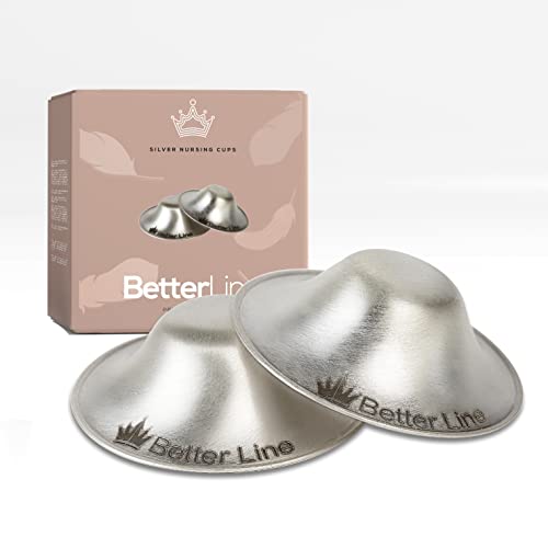 Silver Nursing Cups to Soothe Nipples for Breastfeeding Moms | Newborn Essentials Handmade Silver Nipple Shields, 100% Natural Silver Nursing Pads Baby Shower Gifts