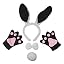 Bunny [ White - Black Ear ]