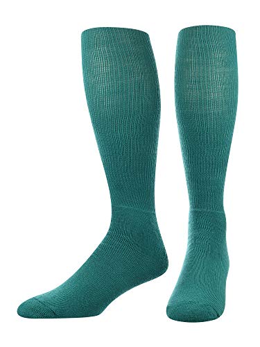 TCK TS All Sport Polyester Baseball Football Soccer Volleyball Tube Sock (Teal, Large)