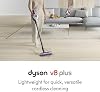 Aspiradora inalámbrica Dyson V8 Plus, limpia pisos duros y alfombras, desenreda, se convierte en manual, 115AW, 2 modos de potencia, hasta 40 minutos¹ 4