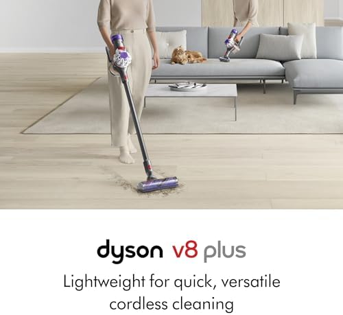 Dyson V8 Plus Cordless Vacuum, Cleans Hard Floors and Carpets, Detangles, Converts to Handheld, 115AW, 2 Power Modes, Up to 40 Minutes¹ - 1