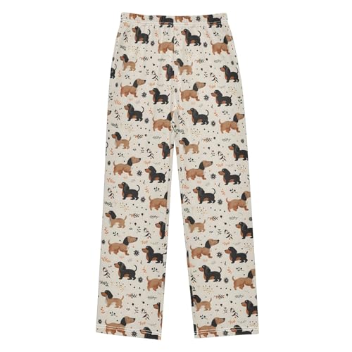 senya Dachshunds with Grass Long Pajama Pants Bottoms Soft Sleepwear with Pockets