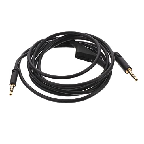 Cable de audio para auriculares A40 de 1.5m con conectores negros de 3.5mm