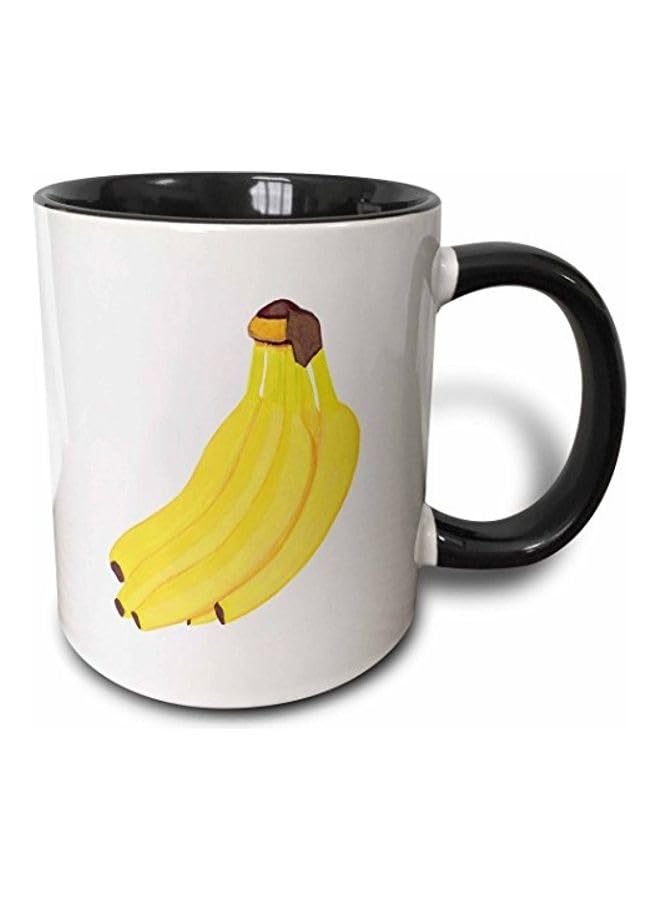 RYN Painting Bananas Two Tone Black Mug Multicolour 11Ounce - RYNmg14322