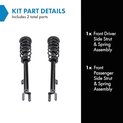 Image of TRQ Front Driver and Passenger Side Strut and Spring Assembly Set Loaded | For 09-11 Hyundai Genesis 3.8 12-14 Hyundai Genesis 3.8 12-14 4.6