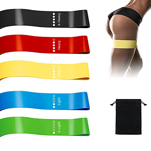 Emijar Resistance Bands, Exercise Workout Bands For Women And Men, Fitness Bands Exercise Bands, Stretch Bands For Hips, Thighs, Arms, Strength Training With Instructions And Storage Bags #TOP3