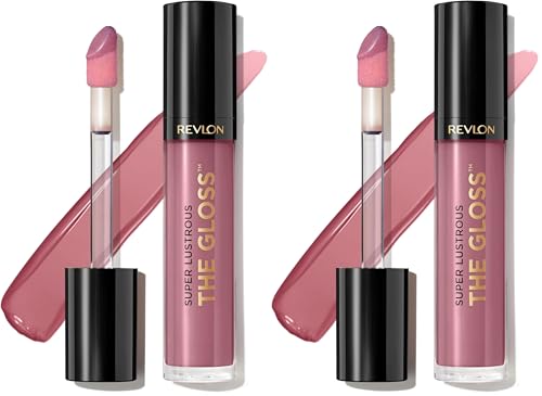 Image of Revlon Super Lustrous Lip Gloss, Non-Sticky, Hydrating, High Shine Finish, 306 Taupe Luster, 0.13 oz (Pack of 2)