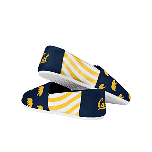 FOCO California Golden Bears NCAA Womens Stripe Canvas Shoes - L