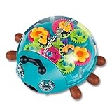 Nenekal Transparent Electric Ladybug Gear Toddler Toy with Flashing LED Lights and Music, Automatically Changes Direction, Great Gift for Boys Girls, STEM and Tummy Time