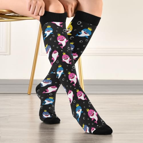 Image of Wusikd Cats Compression Socks for Women and Men Circulation Cute Long Socks for Athletic Running 1