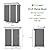 Patiowell 5x3 FT Outdoor Storage Shed, Garden Tool Shed with Sloping Roof and Lockable Door, Metal Shed for Backyard Garden Patio Lawn, Gray